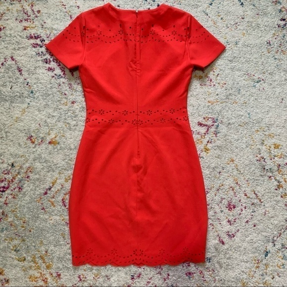 Likely Manhattan Eyelet Laser Night Out Dress in Bittersweet sz 2 - Picture 4 of 4